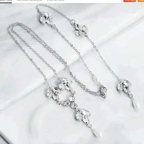 Necklace for Backless Wedding Dress & Evening Dress - Picture 5 of 7